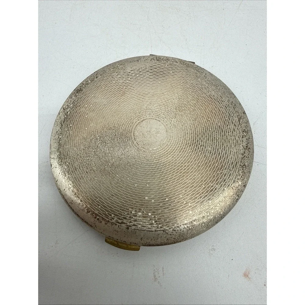 Vintage Zell 5th Avenue With Mirror Powder Compact Gold Toned